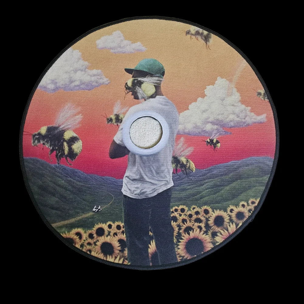 Tyler The Creator Rug with Sunflower and Bee Design